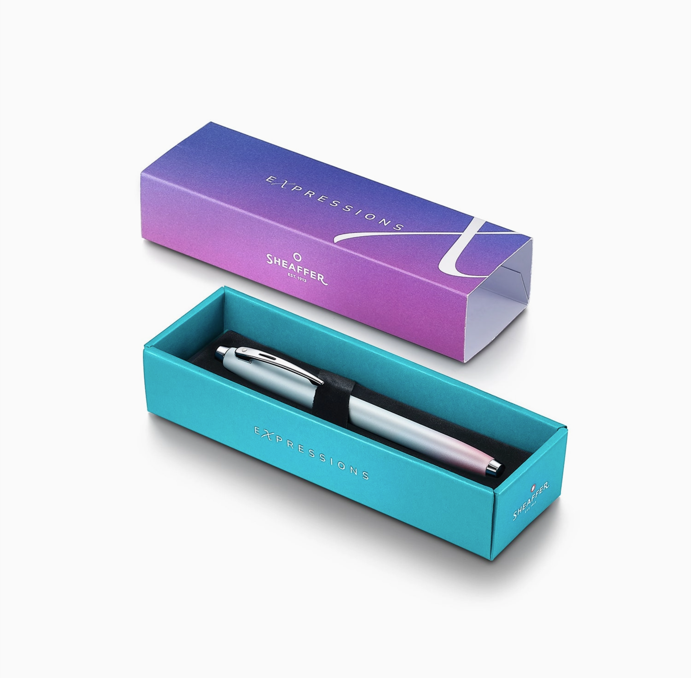 Sheaffer 100 Pearlized Blue and Pink Fountain Pen - Image 5