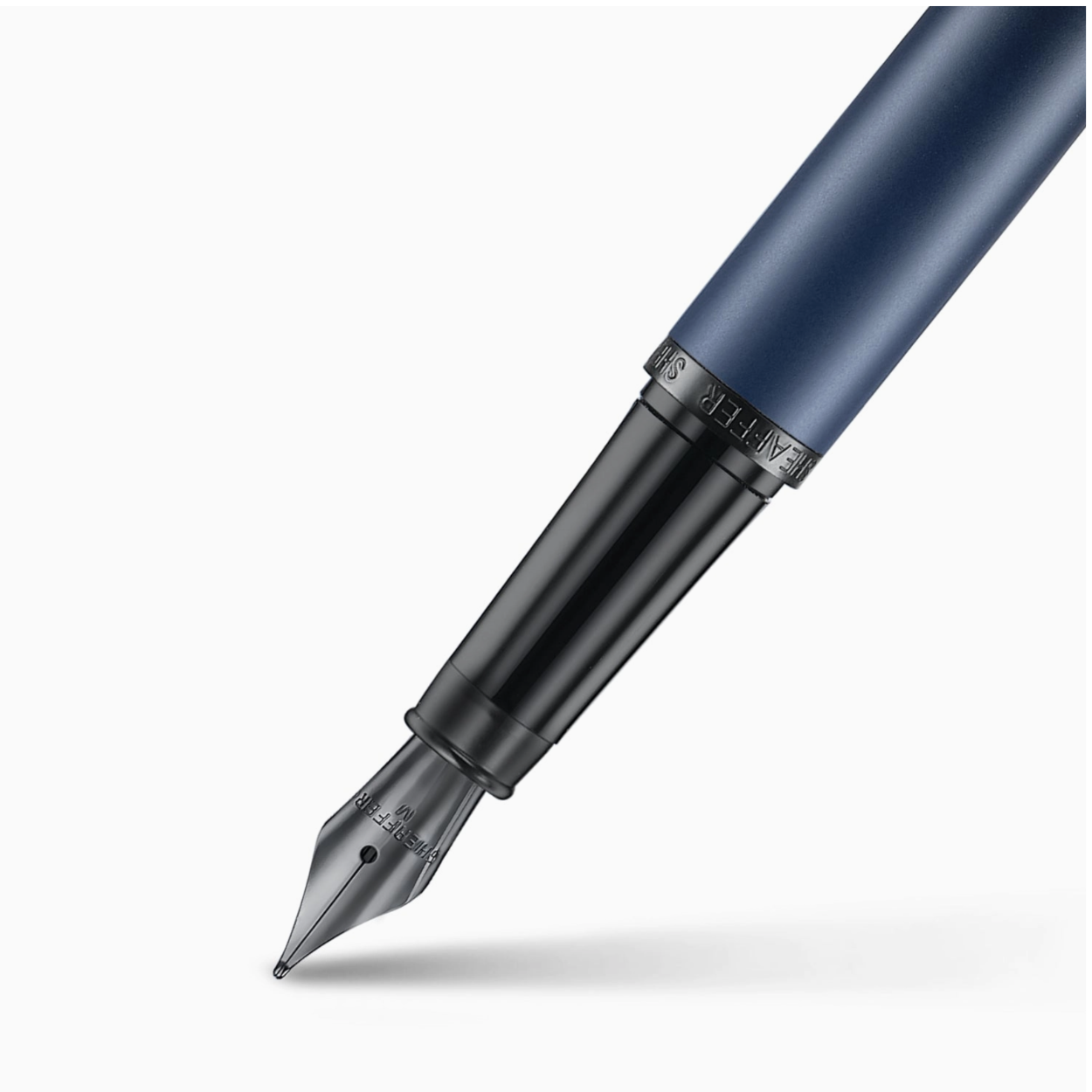 shaeffer fountain pen matte blue m tip