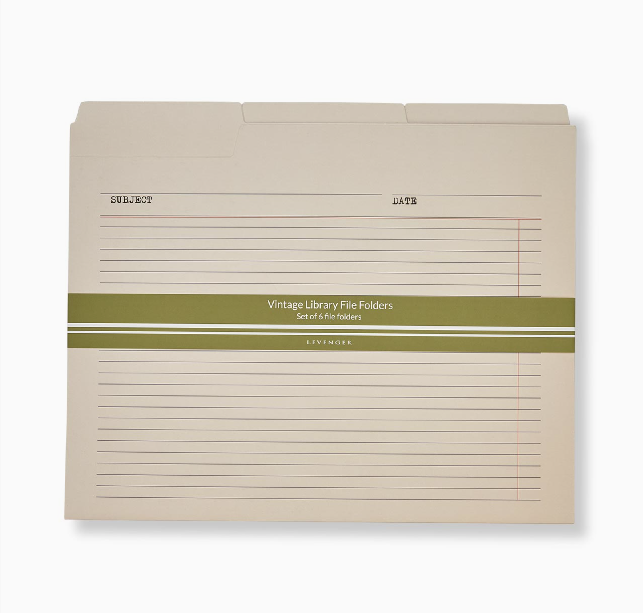 Vintage Library Card File Folders (set of 6) - Image 3